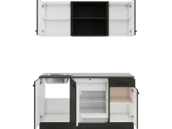 OPTIFIT Madrid420 Miniküche 150 cm Anthrazit