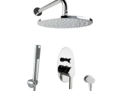 PaulGurkes Dusch Komplett Set Unterputz Regendusche oval Luxus Brauseset