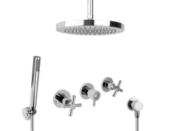 PaulGurkes Dusch Set Unterputz Deckenmontage Regendusche Komplett rund