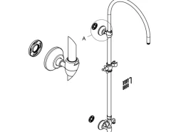 PaulGurkes Dusch-Set mit Unterputz-Armatur Kupfer Nostalgie Retro Duschsystem