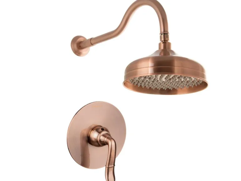 PaulGurkes Dusch-Set Unterputz Antik Kupfer Nostalgie Duschsystem