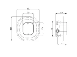 PaulGurkes Duschsystem Nostalgie Retro Regendusche Dusch Set Komplett mit Box Deckeneinbau