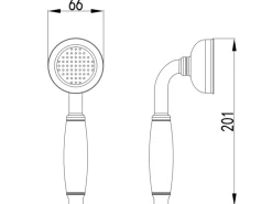 PaulGurkes Duschsystem Retro Nostalgie Regendusche Unterputzarmatur