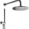 PaulGurkes Duschsystem rund Unterputzset mit Handbrause Kopfbrause ohne Armatur
