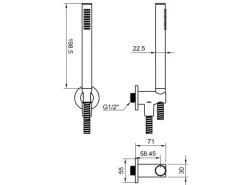 PaulGurkes Duschsystem rund Unterputzset mit Handbrause Kopfbrause ohne Armatur