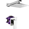 PaulGurkes Duschsystem Unterputz Regendusche Ohne Handbrause Sportdusche Duschset