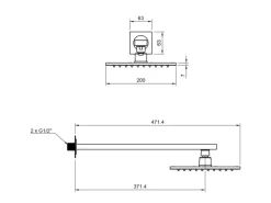 PaulGurkes Duschsystem Unterputz Regendusche Ohne Handbrause Sportdusche Duschset