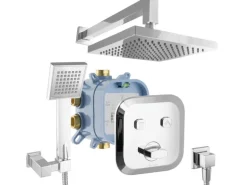 PaulGurkes Duschsystem Unterputz Select Armatur Set Regendusche