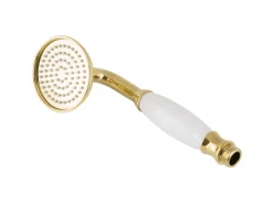 PaulGurkes Duschsystem Unterputz Gold Einhandmischer Nostalgie Retro Landhausstil Dusch-Set 25cm