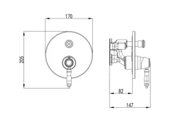 PaulGurkes Duschsystem Unterputz Gold Einhandmischer Nostalgie Retro Landhausstil Dusch-Set 25cm