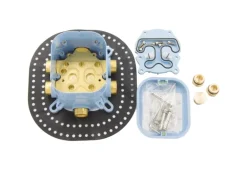 PaulGurkes Duschsystem Unterputz Gold Einhandmischer Nostalgie Retro Landhausstil Dusch-Set 25cm