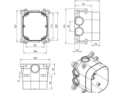 PaulGurkes Kupfer Duschsystem Antik Nostalgie Dusch-Set Unterputz Regendusche