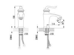 PaulGurkes Nostalgie Einhandmischer Waschtischarmatur
