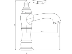PaulGurkes Nostalgie Waschtischarmatur Wasserhahn Bronze Retro Mischbatterie
