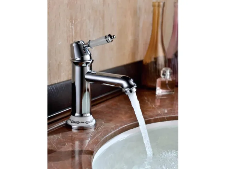 PaulGurkes Nostalgie Wasserhahn Einhandmischer Retro Waschtischbatterie Glänzend