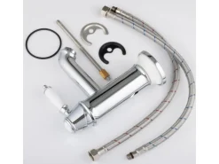 PaulGurkes Nostalgie Wasserhahn Einhandmischer Retro Waschtischbatterie Metall