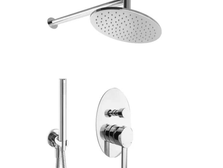 PaulGurkes Regenbrause Unterputz Duschset Komplett Oval