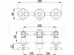 PaulGurkes Regendusche 30cm unterputz mit Wandarm Komplett Set Messing
