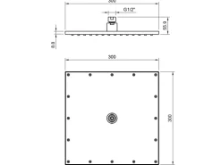 PaulGurkes Regendusche Set Komplett 30cm Regenbrause Einhandmischer Unterputz