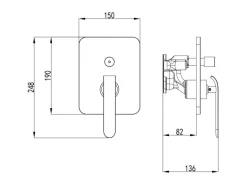PaulGurkes Regendusche Set Komplett 30cm Regenbrause Einhandmischer Unterputz