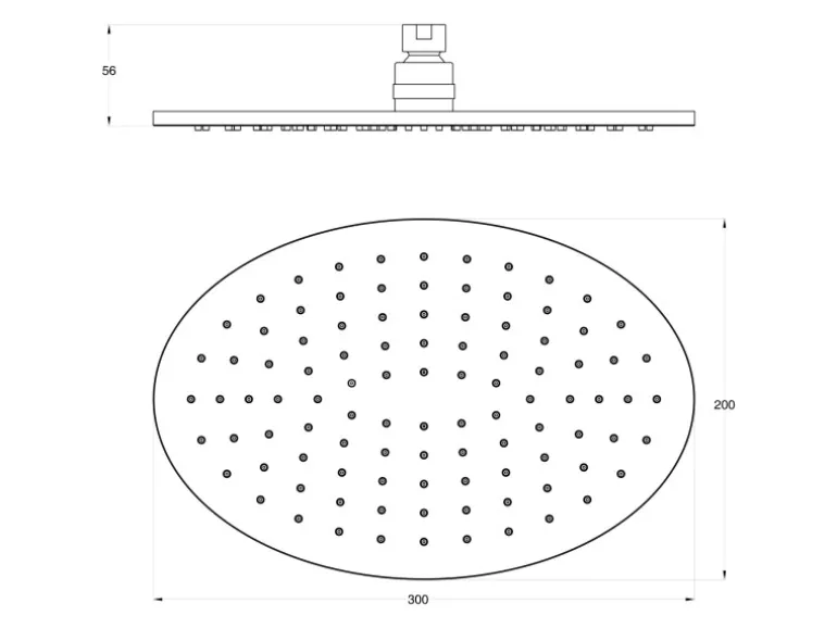 PaulGurkes Regendusche Unterputz Dusch Set oval Komplett I