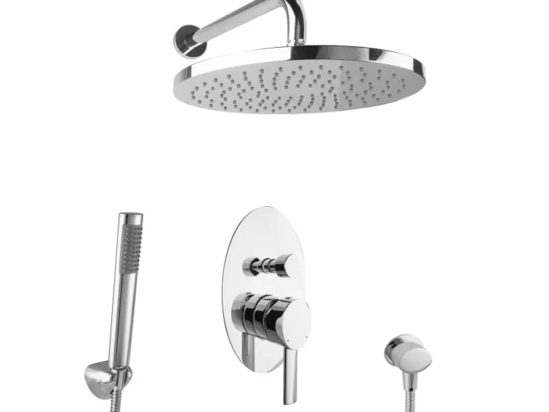 PaulGurkes Regendusche Unterputz Dusch Set oval Komplett