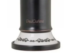 PaulGurkes Schwarze Retro Waschtischarmatur Einhandmischer Bordüre Nostalgie Wasserhahn