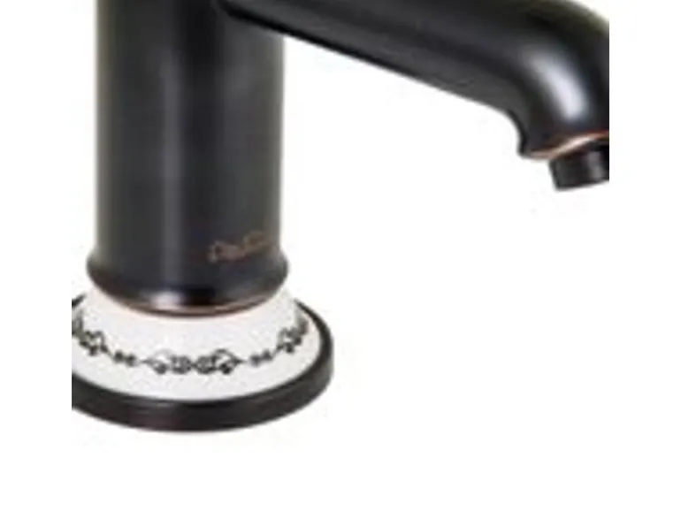 PaulGurkes Schwarze Retro Waschtischarmatur Einhandmischer Bordüre Nostalgie Wasserhahn