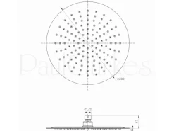 PaulGurkes Tropendusche Duschsystem unterputz 30cm Brausekopf Messing Duschset