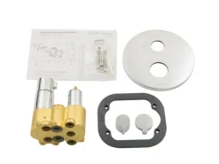 PaulGurkes Unterputz Duschsystem 3-Wege für Badewannen mit Thermostat Mischbatterie Fertigmontage Set Regendusche