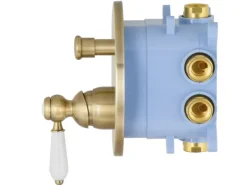 PaulGurkes Unterputz Nostalgie Retro Antik Regendusche Set Messing Bronze