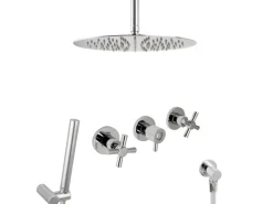 PaulGurkes Unterputz Regendusche Komplett Set aus Metall 30 cm Regenwalddusche Duschset