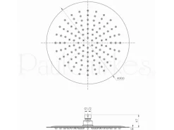 PaulGurkes Unterputz Regendusche Komplett Set aus Metall 30 cm Regenwalddusche Duschset