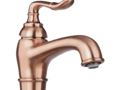 PaulGurkes Waschtischarmatur Nostalgie Rote Bronze Wasserhahn Retro Mischbattarie