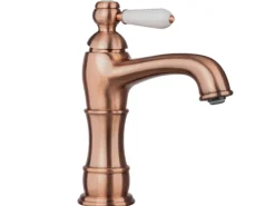 PaulGurkes Wasserhahn Nostalgie Rote Bronze Kupfer Einhandmischer Matt