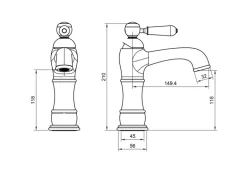 PaulGurkes Wasserhahn Nostalgie Rote Bronze Kupfer Einhandmischer Matt