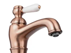 PaulGurkes Wasserhahn Nostalgie Rote Bronze Kupfer Einhandmischer Matt