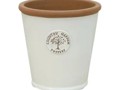 Pflanztopf Country Garden Pottery Keramik Creme 19 cm x 19 cm x 19 cm
