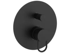 pianura Badewannen-/Brause-Einhebelmischer Unterputz für 2 Verbraucher Stella in Schwarz Matt