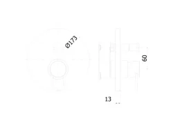 pianura Badewannen-/Brause-Einhebelmischer Unterputz für 2 Verbraucher Stella in Schwarz Matt