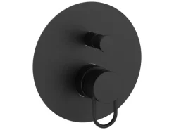 pianura Badewannen-/Brause-Einhebelmischer Unterputz für 2 Verbraucher Stella in Schwarz Matt