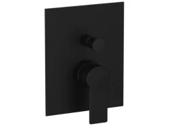pianura Badewannen-/Brause-Einhebelmischer Unterputz Giulia für 2 Verbraucher in Schwarz Matt