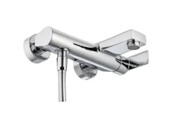 pianura Badewannen-Einhebelmischer Aufputz Giulia mit Brauseanschluss in Chrom