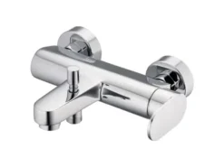 pianura Badewannen-Einhebelmischer Aora Aufputz mit Brauseanschluss in Chrom