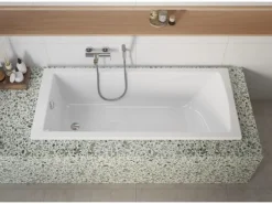 pianura Badewannen-Einhebelmischer Aora Aufputz mit Brauseanschluss in Chrom