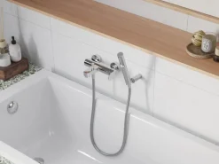 pianura Badewannen-Einhebelmischer Aora Aufputz mit Brauseanschluss in Chrom