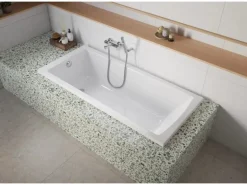 pianura Badewannen-Einhebelmischer Aora Aufputz mit Brauseanschluss in Chrom