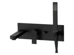 pianura Badewannenmodul Unterputz inkl. Grundkörper und Brausegarnitur Giulia in Matt Schwarz