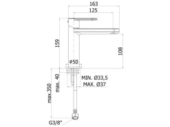 pianura Waschtisch-Einhebelmischer 5 L Aora in Chrom