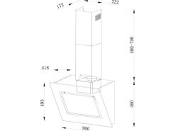 PKM Dunstabzugshaube 9040/90B Z EEK: A